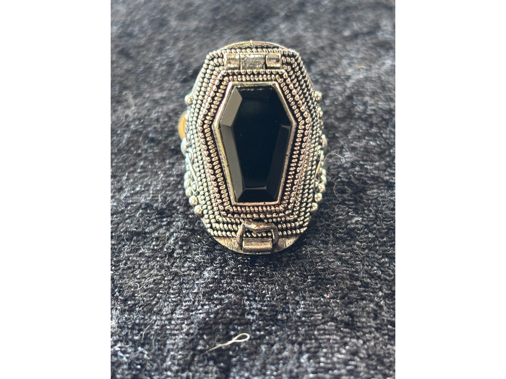 Obsidian Coffin Box Extra Large Ring Size 9 - Alloy - LR76