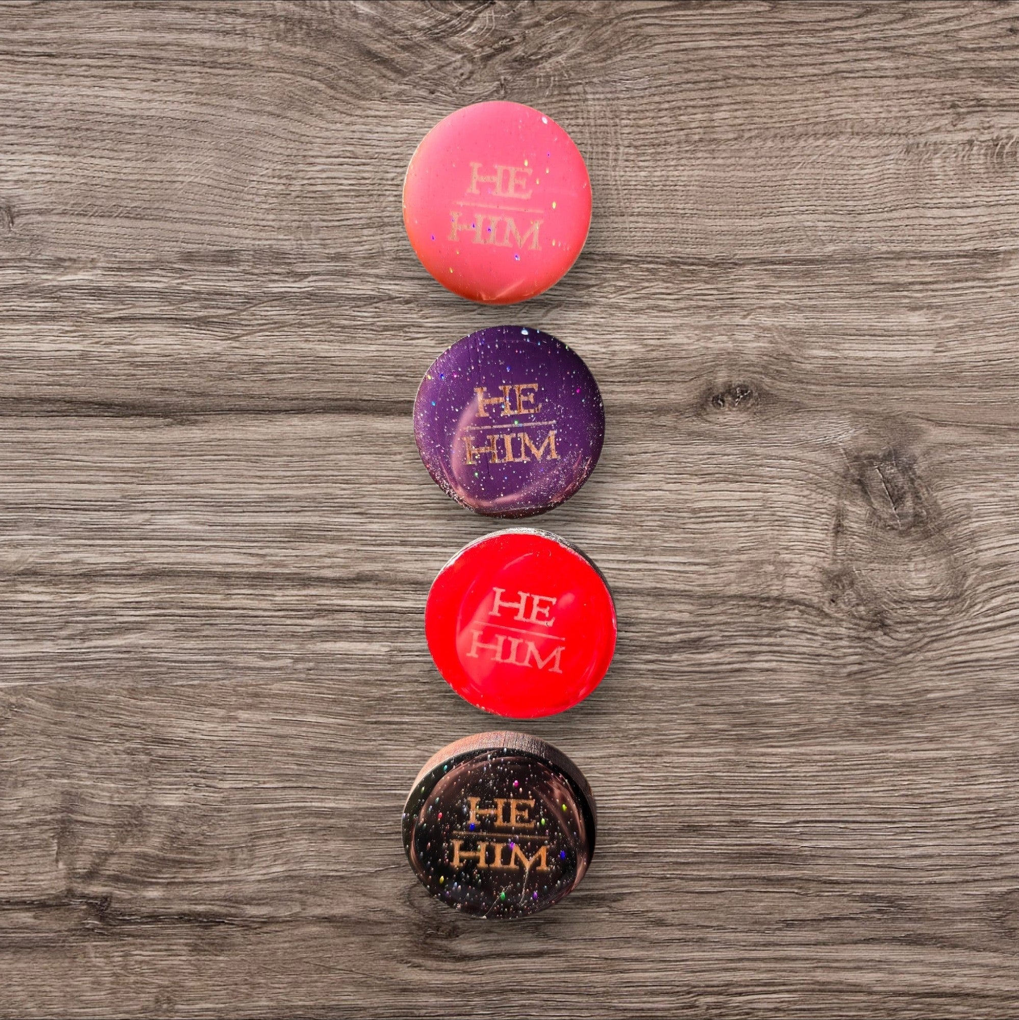 Pronoun Handmade Resin Pin