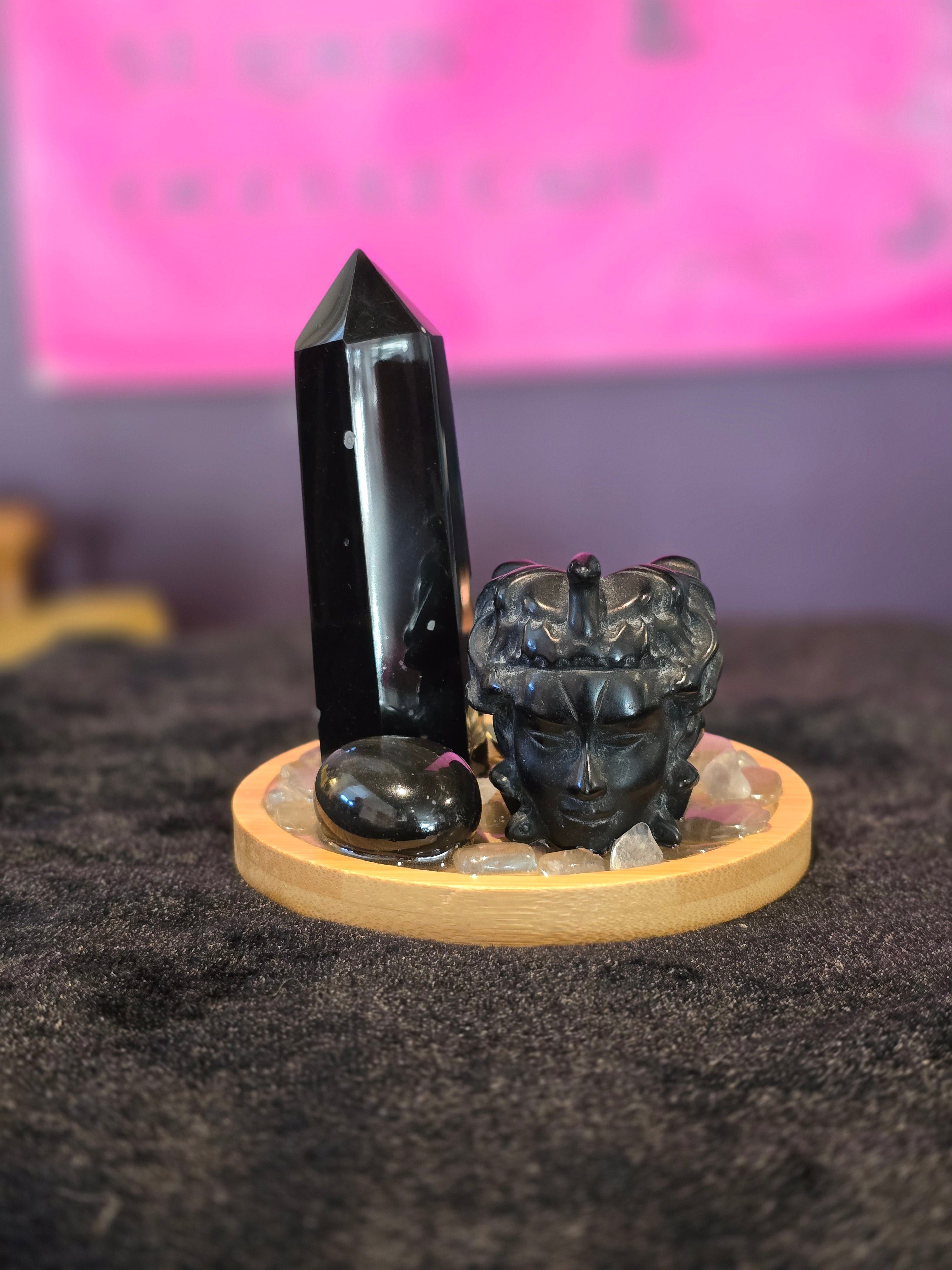 Medusa's Veil Gemstone Altar