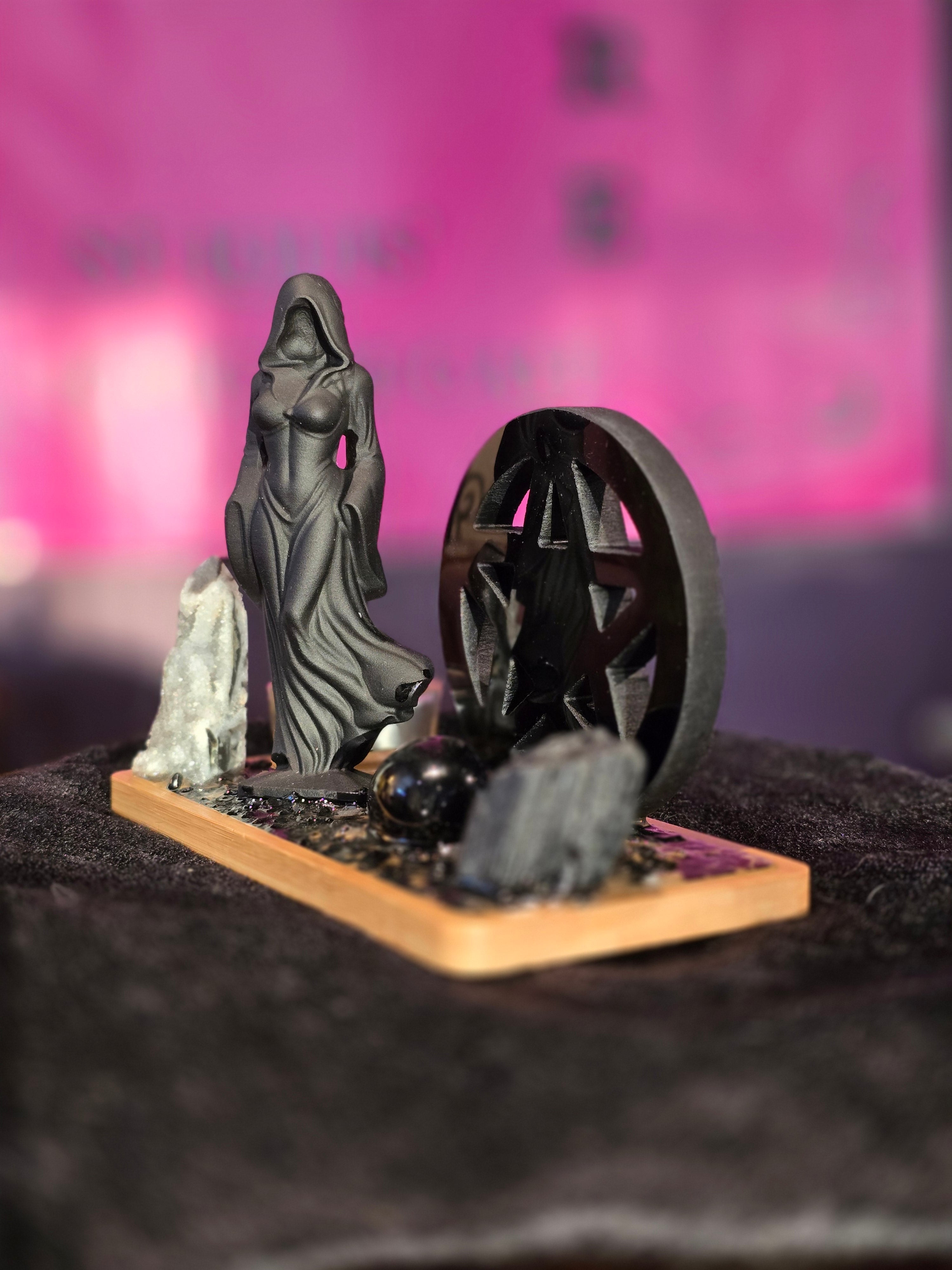 Shadow Veil Protection Gemstone Altar