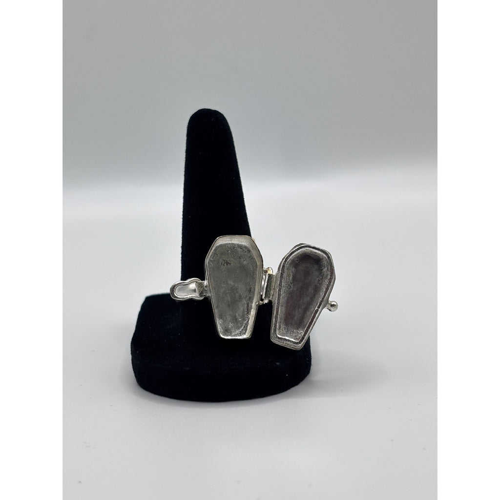 Obsidian Coffin Box Ring Size 12 - Alloy - LR57