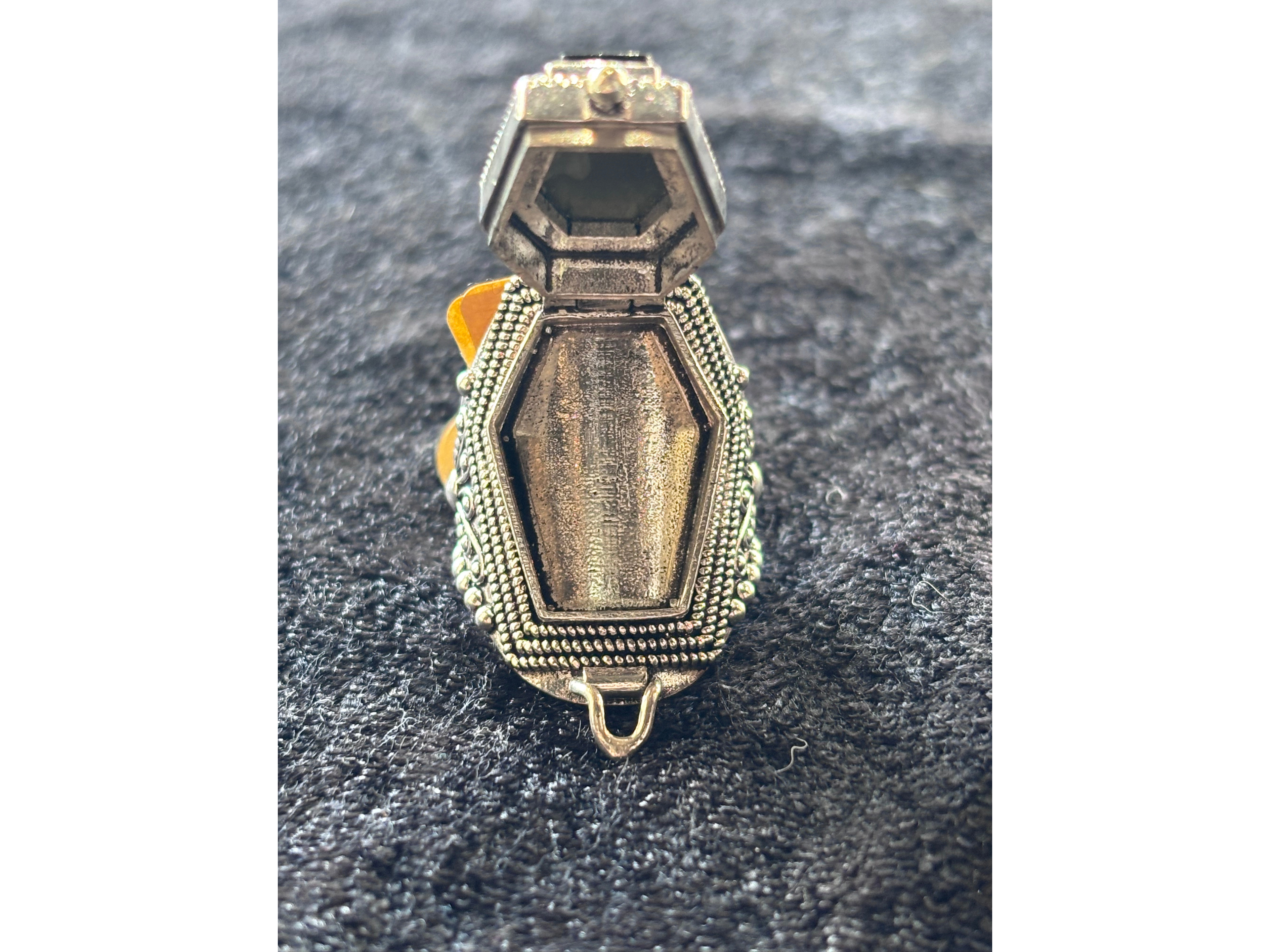 Obsidian Coffin Box Extra Large Ring Size 9 - Alloy - LR76