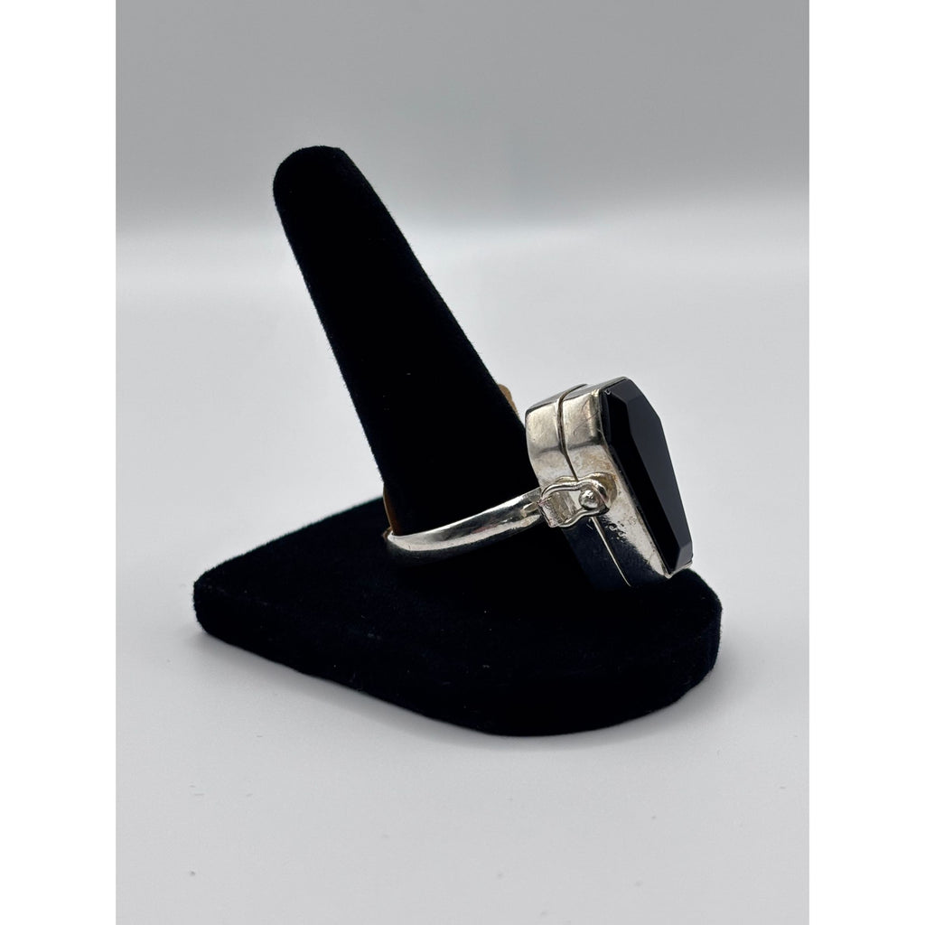 Obsidian Coffin Box Ring Size 12 - Alloy - LR57