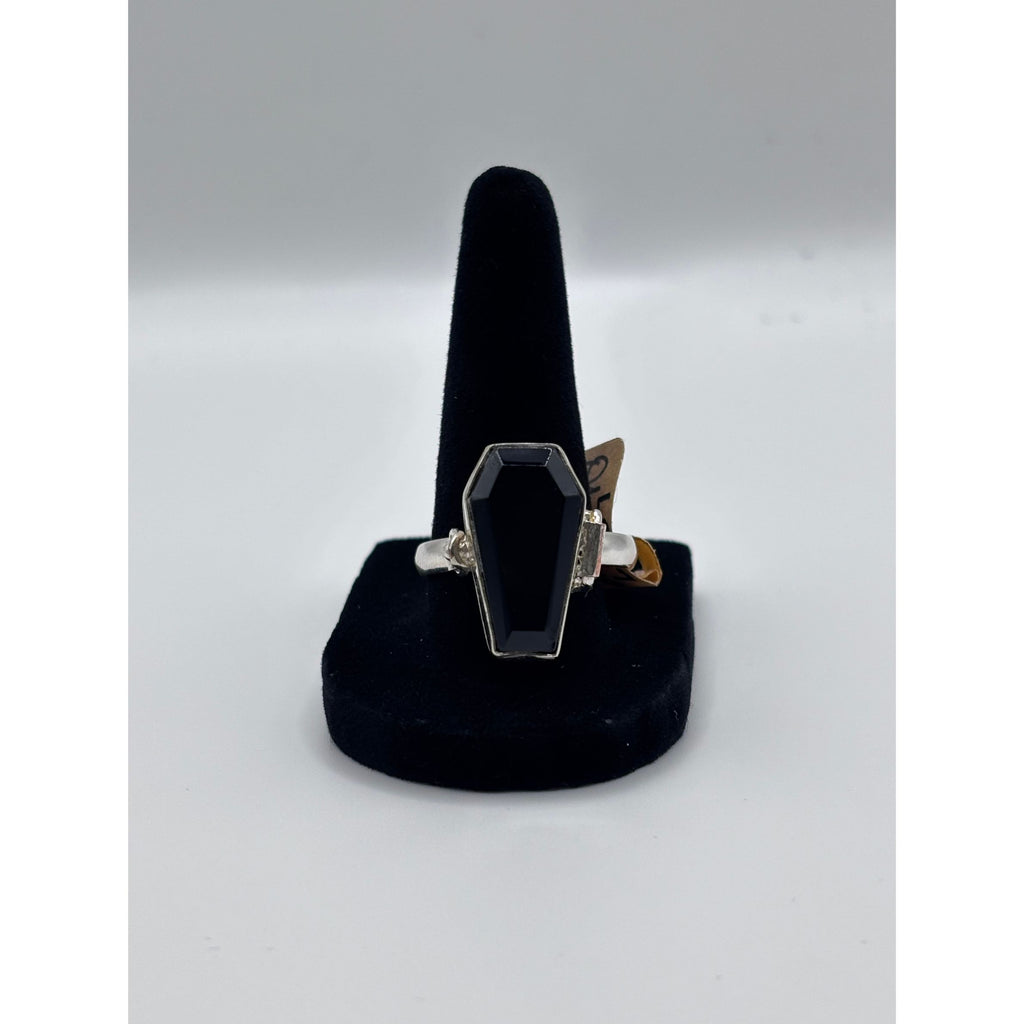 Obsidian Coffin Box Ring Size 12 - Alloy - LR57