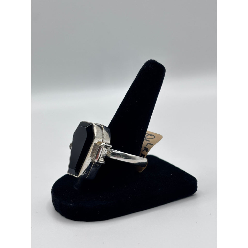 Obsidian Coffin Box Ring Size 12 - Alloy - LR57