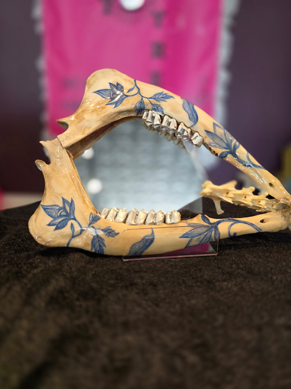 Deer Jaw Bone Mirror
