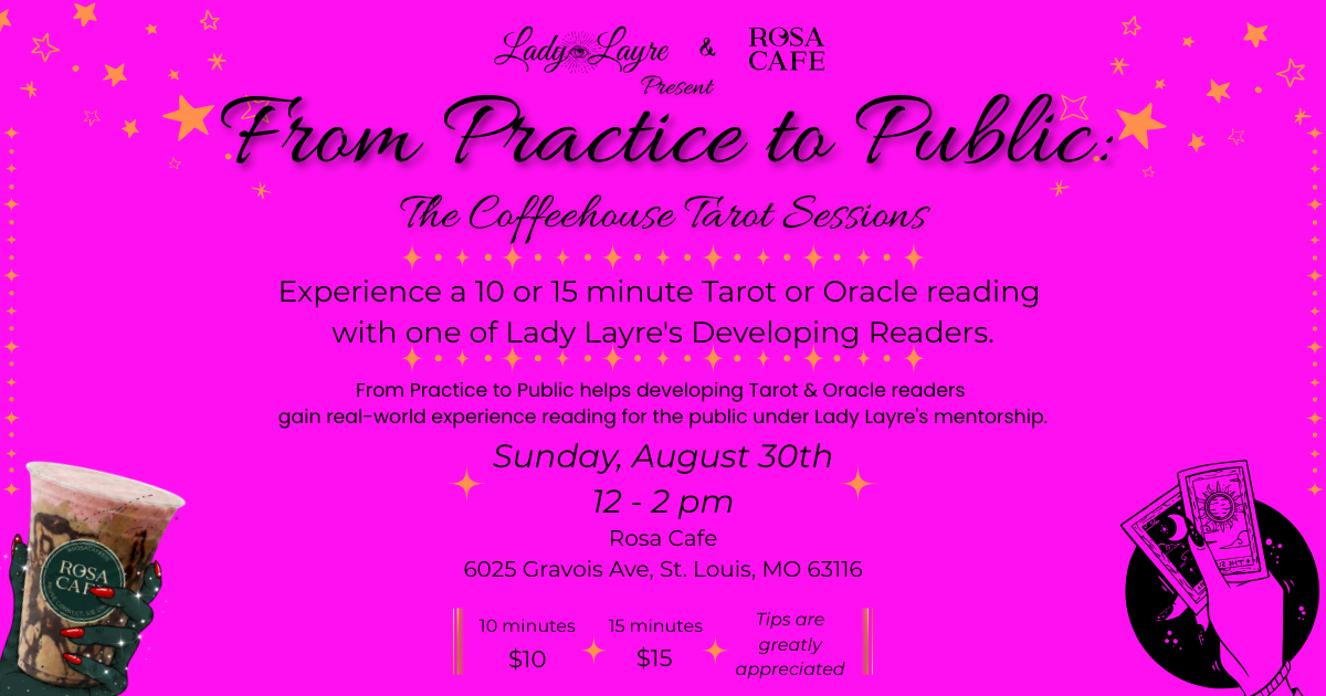 From Practice to Public - In Person Tarot Mentoring