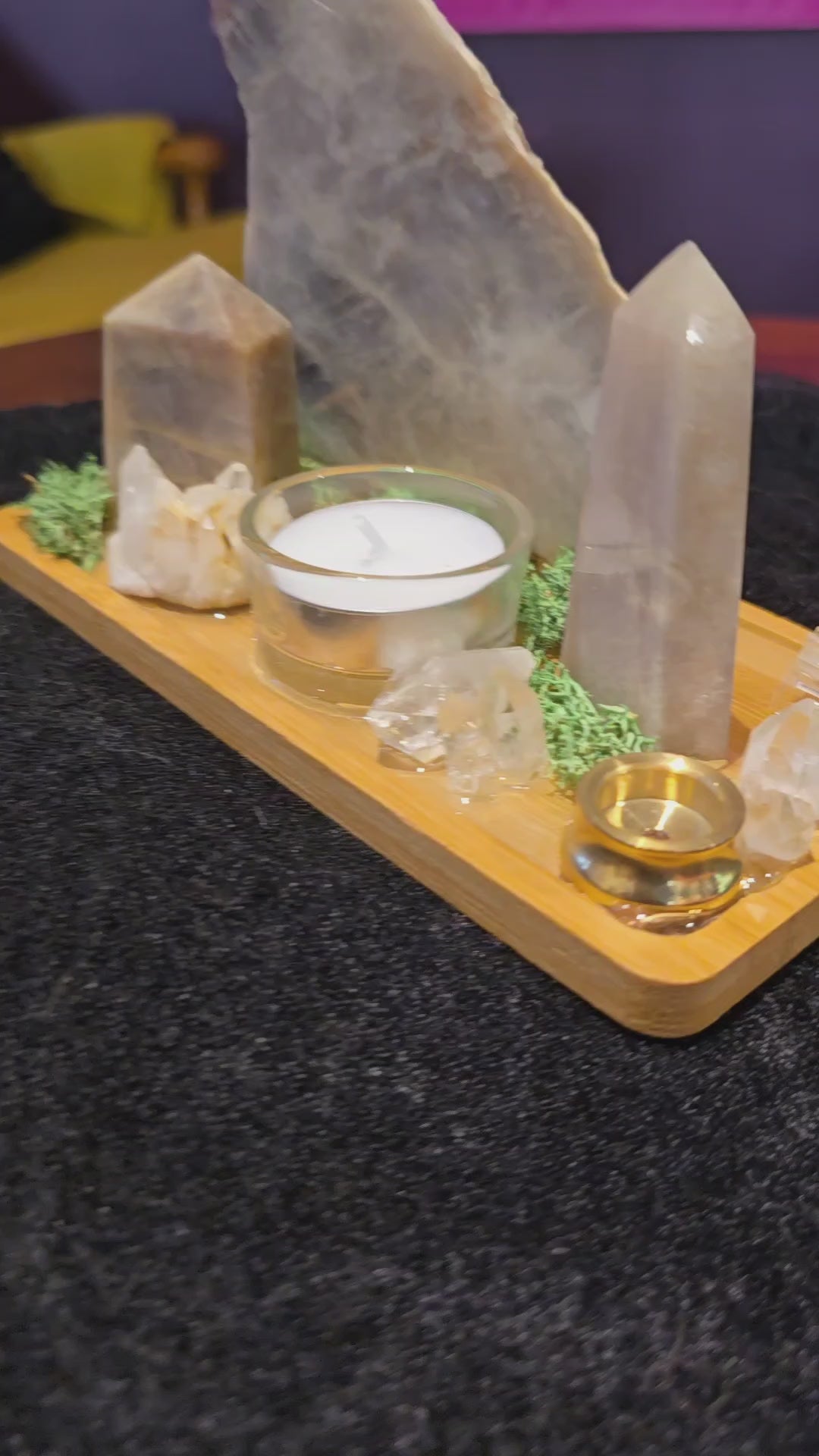 Rainbow Moonstone Gemstone Altar