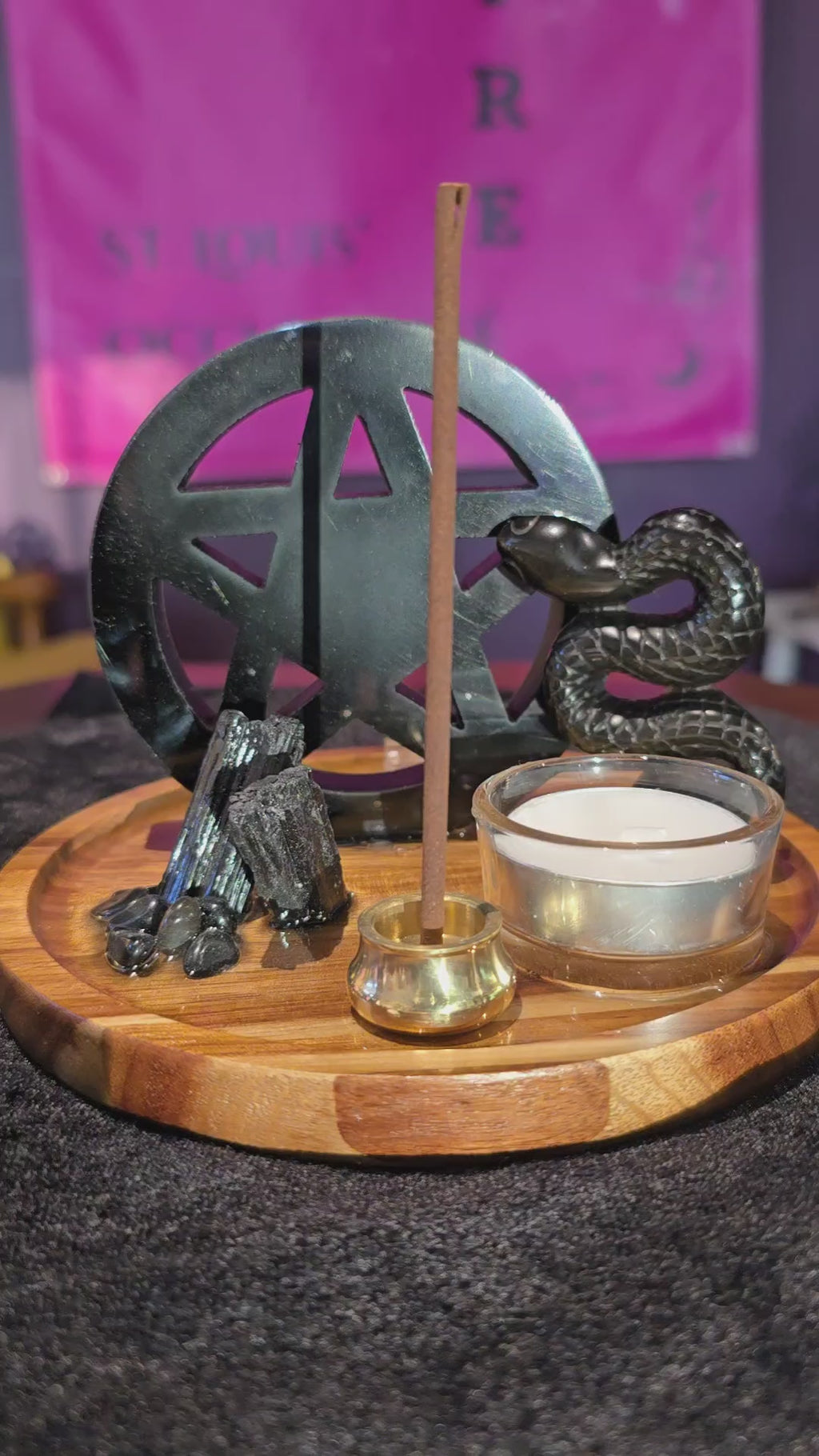 Queen of Swords Gemstone Altar