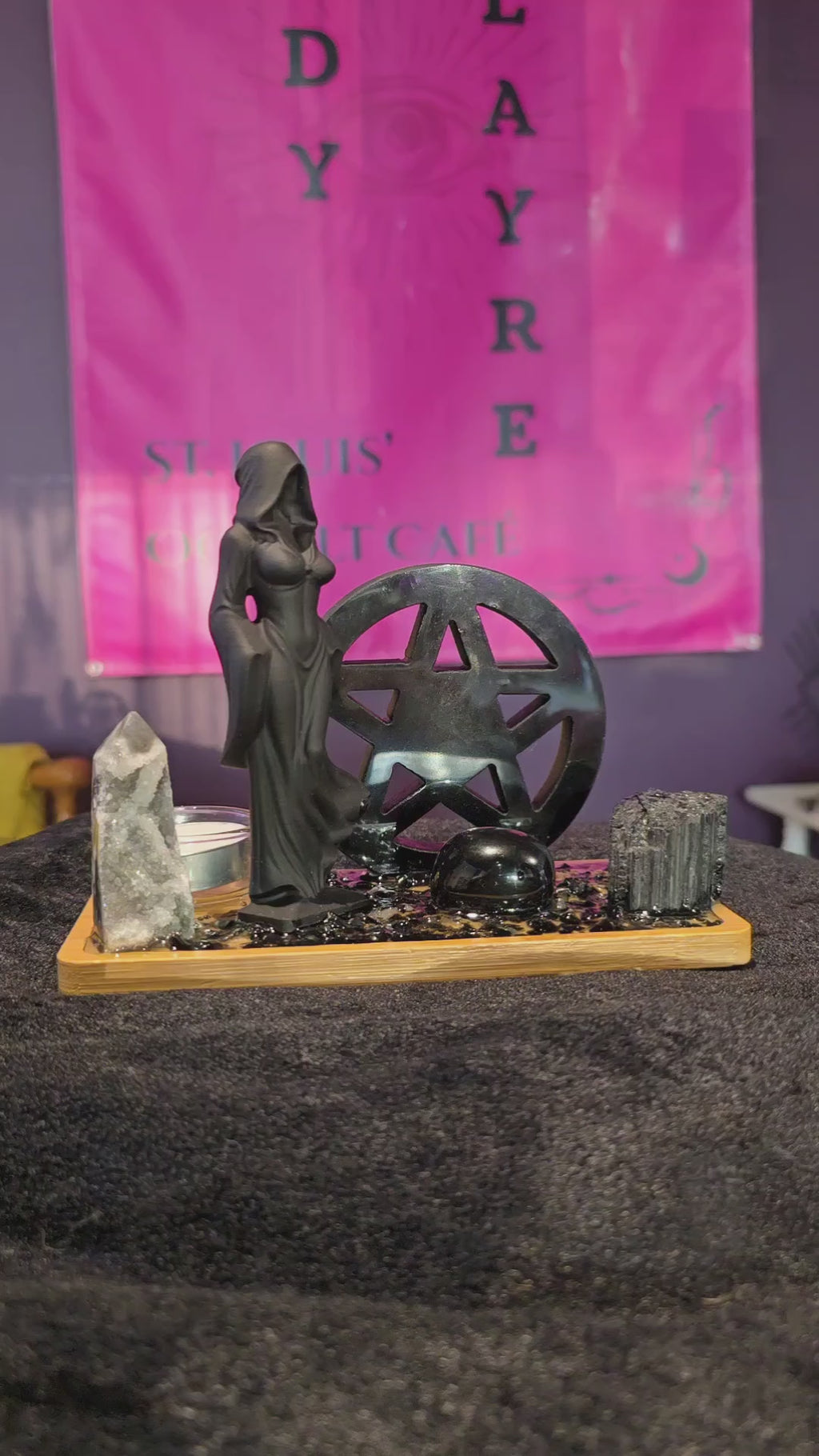 Shadow Veil Protection Gemstone Altar